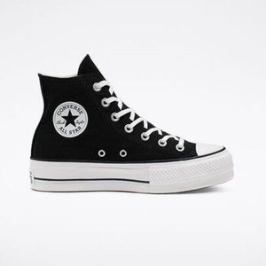 Black High Top All-Star Platform Converse
